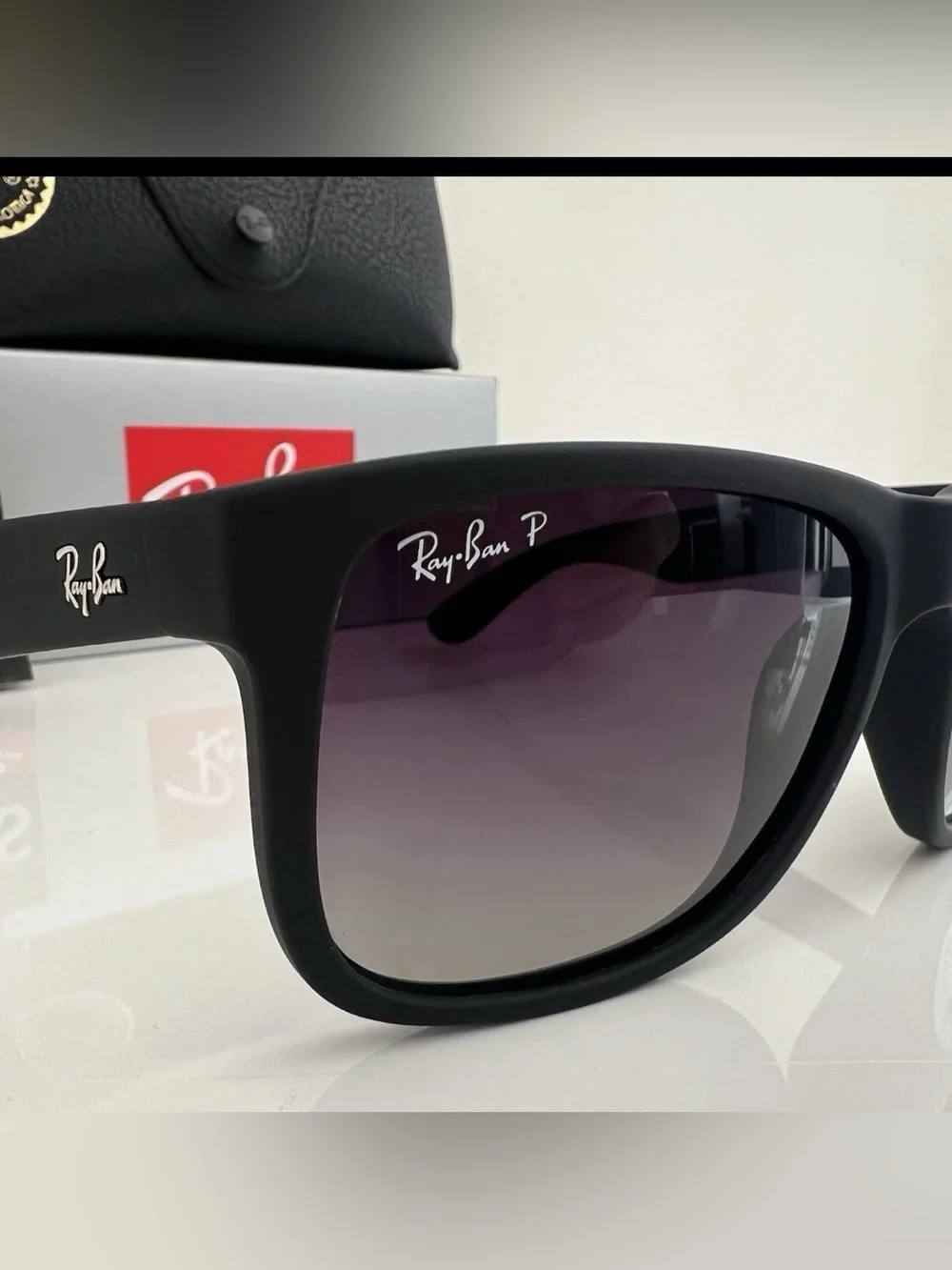 Ray-Ban Men’s Black Frame with Dark Gray Lenses Sunglasses